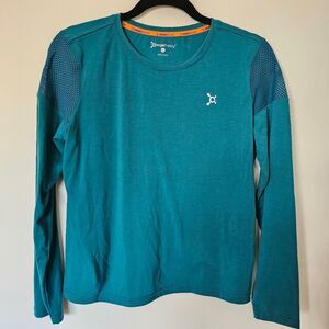 VGUC Orange Theory Ladies Shirt Long Sleeve Mesh Hunter Green Women Medium